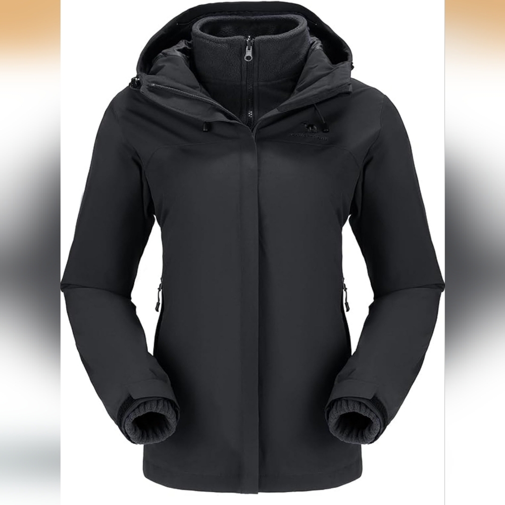 Women's Black Hooded Jacket